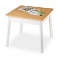 thumbnail image 4 of Melissa & Doug Wooden Square Table – Kids Furniture for Playroom (Natural/White), 4 of 7