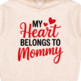 thumbnail image 3 of Inktastic My Heart Belongs to Mommy with Red Hearts Toddler Hoodie, 3 of 4