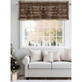 thumbnail image 5 of Texas Star Brown Curtain Valances for Windows, Farmhouse Vintage Wood Grain Kitchen Valance Window Treatment, Light Filtering Block Curtains for Bathroom/Bedroom/Living Room 54'' x 18'', 5 of 9