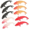 thumbnail image 1 of KAKOWELY 10 Pcs Poissons Miniatures 1:12 Maison de Poupée Poissons Miniatures Poissons Rouges pour Micro-Scènes Réalistes Mini Aquarium Ornement Micro-Paysage, 0.59"X0.14"X0.14 Pouces, 1 of 5