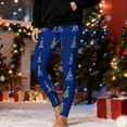 thumbnail image 2 of HAiming Legging de Noël Rayé pour Femmes Imprimé de Noël Taille Haute Extensible Yoga Course Entraînement Gym Collants, 2 of 9