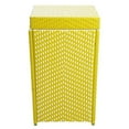 thumbnail image 3 of Furniture of America Azur Outdoor Aluminum & Wicker Outdoor Trash Can in Yellow, 3 of 11