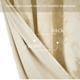 thumbnail image 4 of Chezmoi Collection Lux Beige Distressed Velvet Curtains 2 Panel Set, Room Darkening Luxury Velvet Grommet Top Window Drapes for Living Room Bedroom 50" W x 96" L, 4 of 9