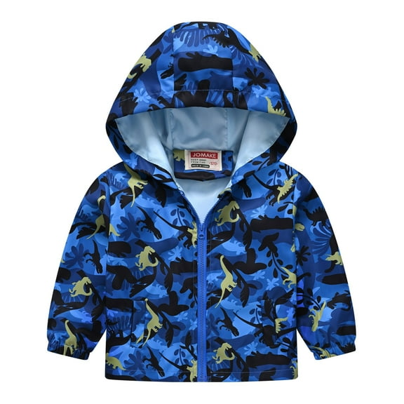 Mercatoo Boys Girls Windbreaker Hooded Jacket Camouflage Print Lightweight Rain Coat Waterproo𝐟 Outwear for Kids Hoodie with Pockets