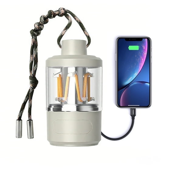 NaughtyJoy Waterproof Outdoor LED Camping Lights and Lanterns,USB  Rechargeable Flashlight for Hiking Fishing Outage