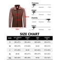 thumbnail image 3 of Little Donkey Andy Men's Quick Dry Thermal Lightweight Running Jacket Full Zip Hybrid Warm Thumbholes Golf Track Jacket Dark Brown/Red L, 3 of 8