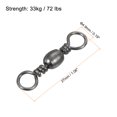 thumbnail image 2 of Fishing Barrel Swivel, 50Pcs 72lb Carbon Steel Terminal Tackle, Black, 2 of 6