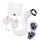 thumbnail image 5 of Máscara y cola de Therian, encantadora máscara de gato peludo para fiesta de Halloween, cumpleaños y vacaciones. Blanco, 5 of 9