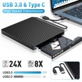 thumbnail image 2 of Unidad externa de CD/DVD Kadlun BT638 USB 3.0 USB C para portátil, 2 of 7