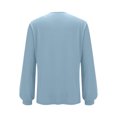 thumbnail image 6 of Aboser Womens Sparkly Sequin Shirts Party Evening Semi Formal Shirt Dressy Casual Velvet Shimmer Blouses Elegant V Neck Tops Loose Fit Long Sleeve Blouse Blue XL, 6 of 8
