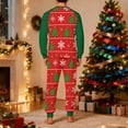 thumbnail image 4 of KeShDi Christmas Pajamas Men's Christmas Fashion Christmas Plaid Print Tops And Pants Pajama Suit Homewear Red S, 4 of 5
