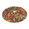 thumbnail image 2 of Bingfone Christmas Tree Skirt Mat Christmas Decoration Interior 36"-Hippie Peace Love, 2 of 8
