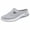 Gray, variant on Shoes for Women Breathable Mesh Flat Closed Round Toe Backless Slip On Walking Sneakers Casual Lightweight Comfort Outdoor Sports Wedge Mule