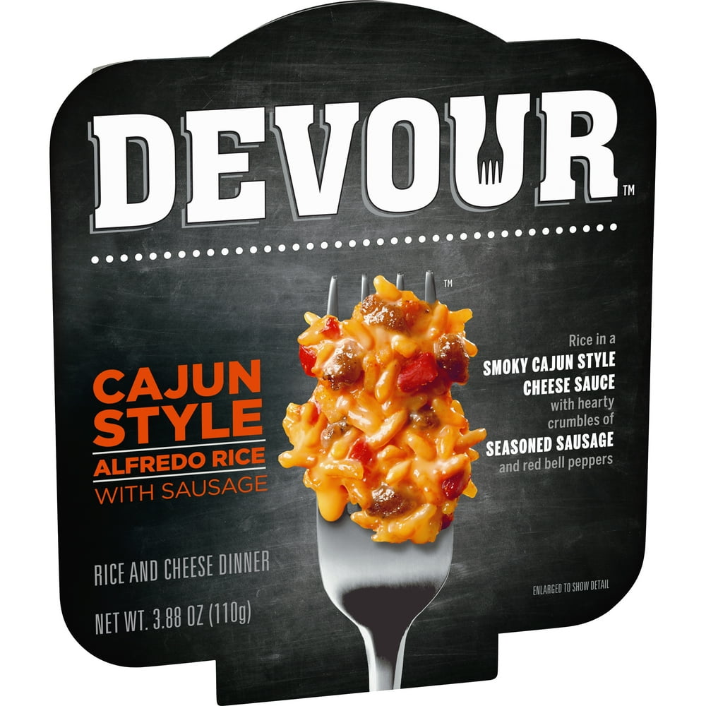 DEVOUR Cajun Style Alfredo Rice & Cheese with Sausage, 3.88 oz Bowl