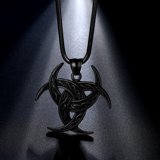 Viking Celtic Knot Moon Cremation Ashes Necklace - Stainless Steel Memorial Urn Pendant To Hold Loved One's Ashes