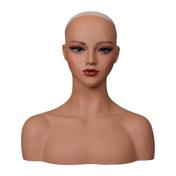 Cabeza de maniquí femenino, soporte para la cabeza, estante de exhibición de sombreros, maniquí multifuncional con Estilo B