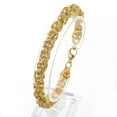 thumbnail image 3 of QQTDFG 6/8/11mm 7"-11" Polished Stainless Steel Byzantine Bracelet Mens Boys Chain-10mm-8.5 inches bracelet-Gold, 3 of 8