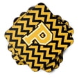 thumbnail image 2 of Letter P Chevron Black and Gold Foam Coaster Set of 4, 2 of 3