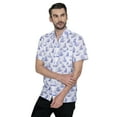 thumbnail image 5 of LA LEELA Men's Hawaiian Shirt Fashion Button Down Short Sleeves Holidays Aloha Party Casual Tops Summer Beaches Shirts for Men XL White Boat, 5 of 6