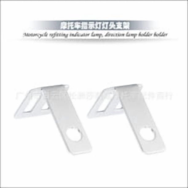 1 par de soportes de montaje de luz de motocicleta de metal duradero para faros delanteros y luces de giro, fácil instalación, ajuste universal para varios modelos de motocicletas.