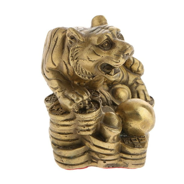 Figura de animal, amuleto, mascota, adornos, regalos de cumpleaños, estilo chino Tigre