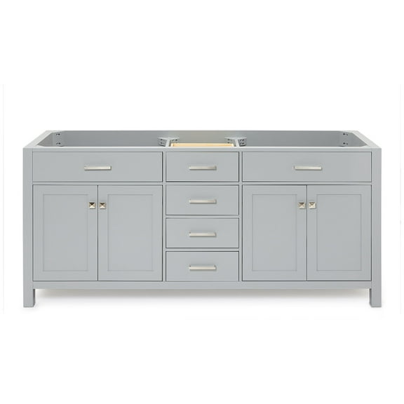 Ariel H072d-Bc Bristol 72" Double Free Standing Vanity Cabinet Only - Grey