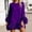 Purple, variant on Womens Fringe Spring Dress Round Neck Fringe Sleeves Wedding Guest Dresses (Hot Pink XL)