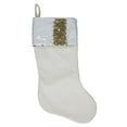 thumbnail image 4 of Northlight 20" Gold and White Reversible Sequin Cuff Christmas Stocking, 4 of 5
