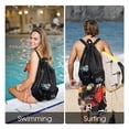 thumbnail image 4 of Mochila De Con CordóN Para NatacióN, Gimnasio, Piscina, Equipo De Entrenamiento Y Deportes, Color Negro, 4 of 6
