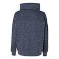 thumbnail image 2 of J. America Womenâ€™s MÃ©lange Fleece Cowl Neck Sweatshirt, 2 of 4