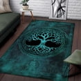 thumbnail image 3 of Celtic Tree of Life Rectangle Area Rug – Indoor/Outdoor – for Living Room, Bedroom, Hallway – Modern Home Decor Carpet – Non-Slip Backing – Machine Washable, 3 of 7