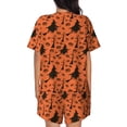 thumbnail image 4 of Womens Pajama Sets With Pocket, halloween witch print Lounge Sets Short Sleeve Sleepwear PJ Sets for Women, 4 of 6