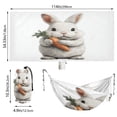 thumbnail image 2 of Hanging Hammock Portable Travel Camping For Outdooor Beach Camping Hiking Holding Carrot, 2 of 8