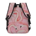 thumbnail image 4 of Rateoe Flamingos Pattern Casual Backpack for School, Work, Travel – Adjustable Straps, Multiple Compartments – Ergonomic Design, Fits Laptops and Tablets, 4 of 5