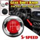 thumbnail image 2 of 5 Speed Gear Shift Knob Shift mission Lever Knob Manual for Fiat 500 2012-2018 Chrome+Red 55344, 2 of 5