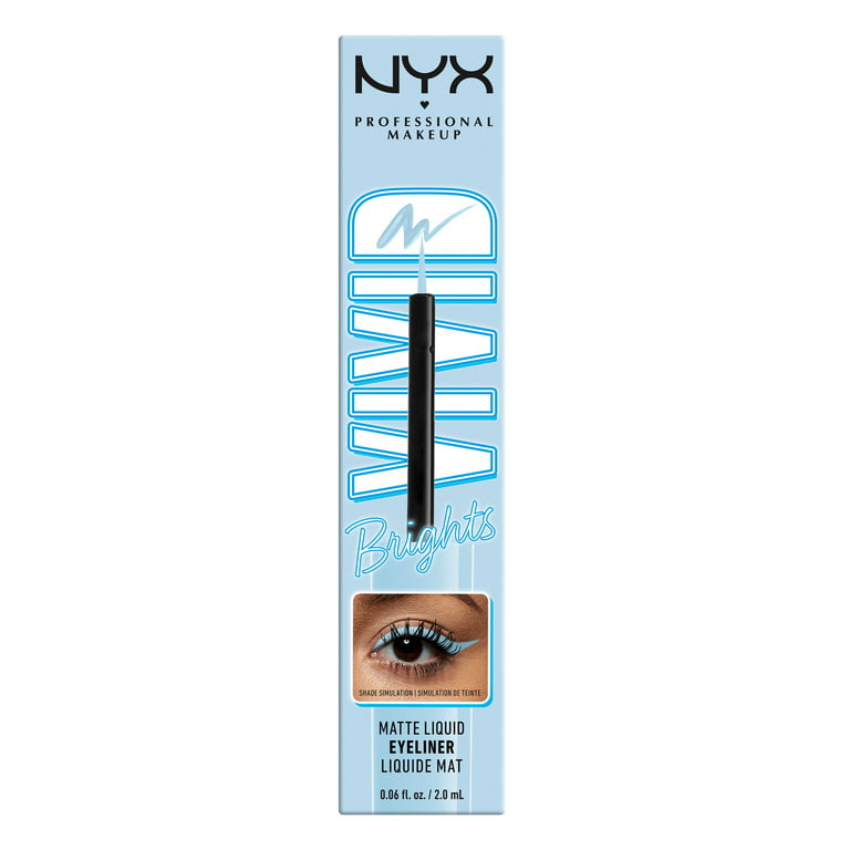 elasticitet Særlig Primitiv NYX Professional Makeup Vivid Bright Matte Liquid Eyeliner, Blue Thang,  0.06 fl oz - Walmart.com