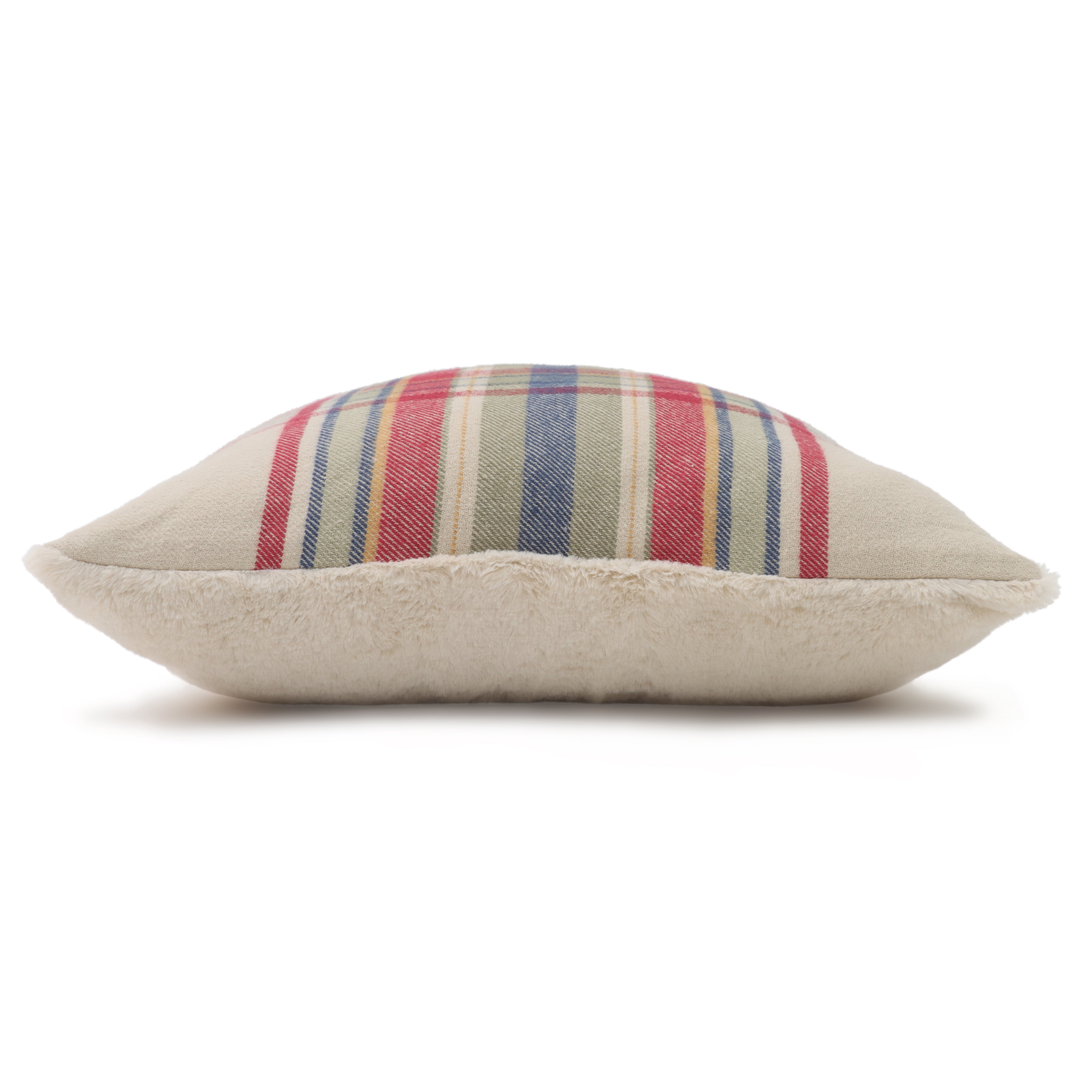 Better Homes & Garden 20"x20" Beige Cozy Tartan Plaid Decorative Throw Pillow