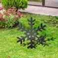 thumbnail image 2 of Moocorvic Christmas Snowflake Yard Signs, Xmas Decorative Snowflake Garden Stakes Winter Holiday Lawn Decorations Sign Decoration for Christmas Lawn Decor (Black), 2 of 6