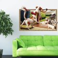 thumbnail image 3 of Película adhesiva decorativa de la etiqueta engomada de la pared de los perros del efecto 3D, pared D, 3 of 4