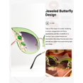 thumbnail image 2 of Gafas de sol Slocyclub Halloween Jeweled Butterfly UV400 para mujer, 2 of 7