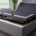 Lucid Premium Steel Adjustable Bed Base with Zero Clearance, Queen