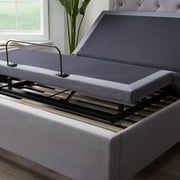 Lucid Premium Steel Adjustable Bed Base with Zero Clearance, Queen
