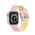 thumbnail image 2 of Dabney Lee Pink Flower Child 2 Pattern Silicone Band with Silver Stainless Steel Buckle Closure for 38/40/41mm Apple Watch, 2 of 5