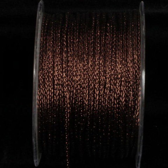 The Ribbon People Brown Glitter Chain Craft Ribbon 0.25" x 110 Yards
