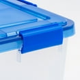 thumbnail image 6 of IRIS 44 Qt. Plastic Storage Bins with Sealed Lids, Clear Gasket Box, Airtight Containers 4Pk, 6 of 9