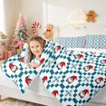 thumbnail image 3 of Manfei Santa Twin Comforter Sets Holiday Bedding Set, Purple Gold 2 Pieces 1 Comforter and 1 Pillowcase, Xmas Reversible, 3 of 6