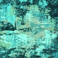 thumbnail image 1 of Ahgly Company Indoor Square Oriental Turquoise Blue Industrial Area Rugs, 7' Square, 1 of 4