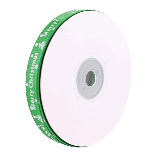 Xihbxyly Cinta Navideña de Satén Vibrante de 10 Mm, Ideal para Envolver Regalos y Decorar Fiestas, En Colores Rojo y Verde, 25 Yardas, Poliéster.