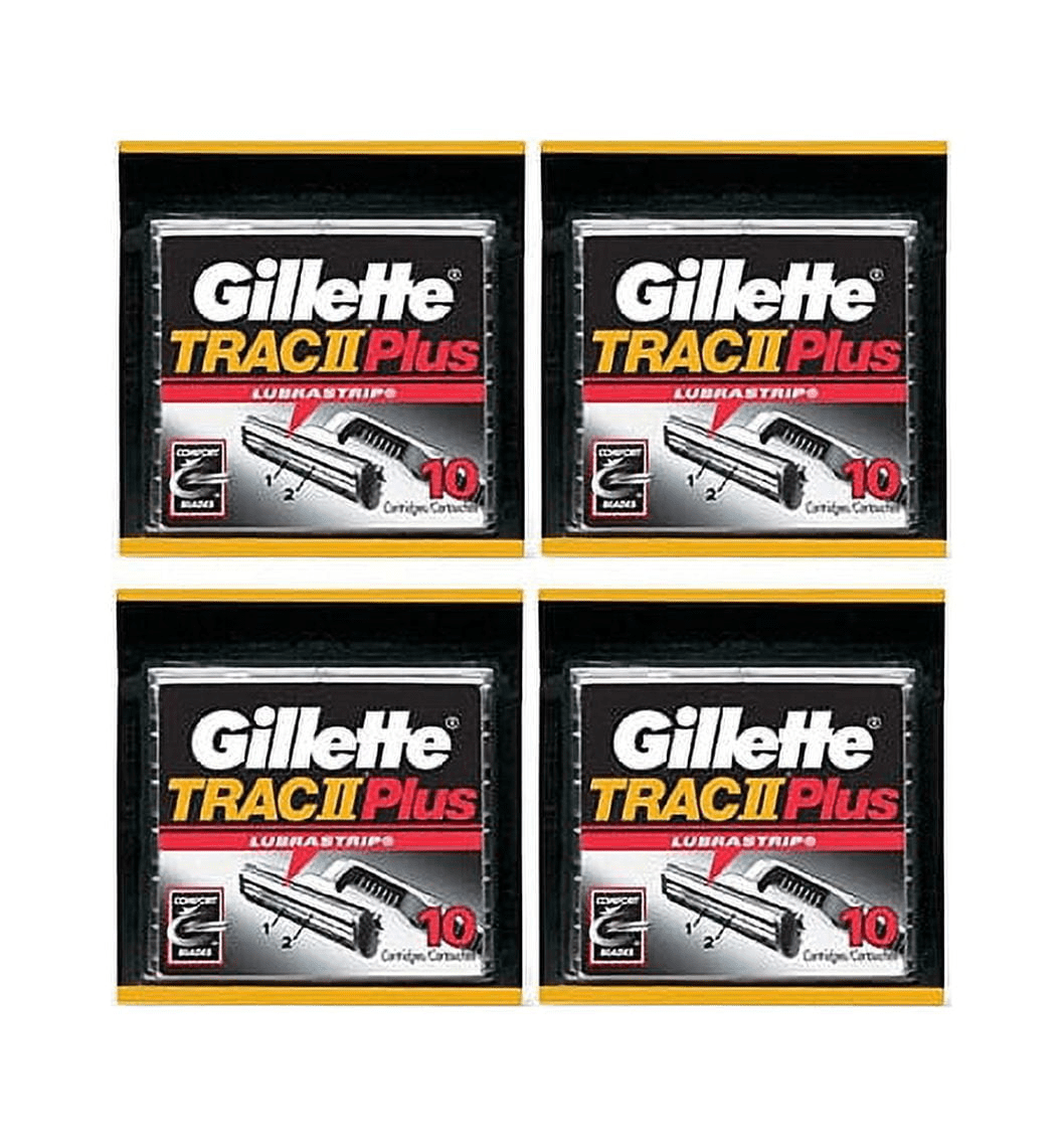 Gillette Trac II Plus Cartridges - 10ct - (Pack of 4)