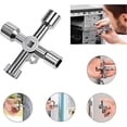 thumbnail image 4 of Gas Key Meter Key Utilities Key For Electric Cupboard Cabinet Opening Key Zinc Alloy(1pc, Silver), 4 of 5